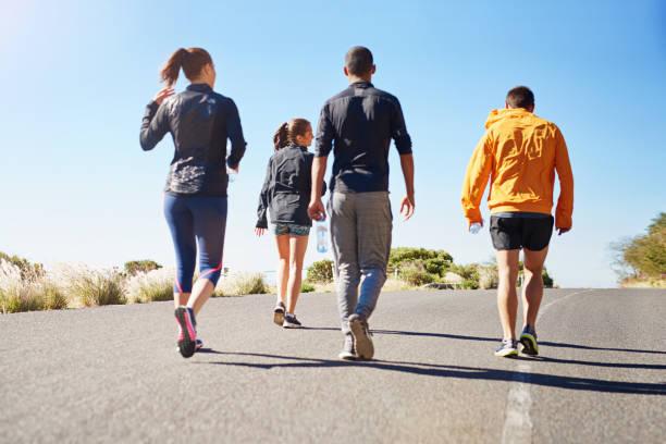 Green space and morning light for walking wellness